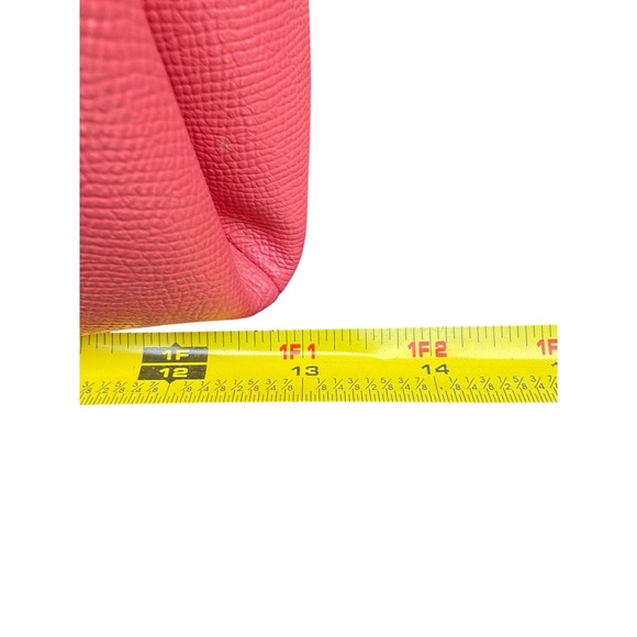 Coach Lillie Carryall Satchel Handbag Coral Pink‎ Leather Handle Crossbody Bag - Picture 11 of 13